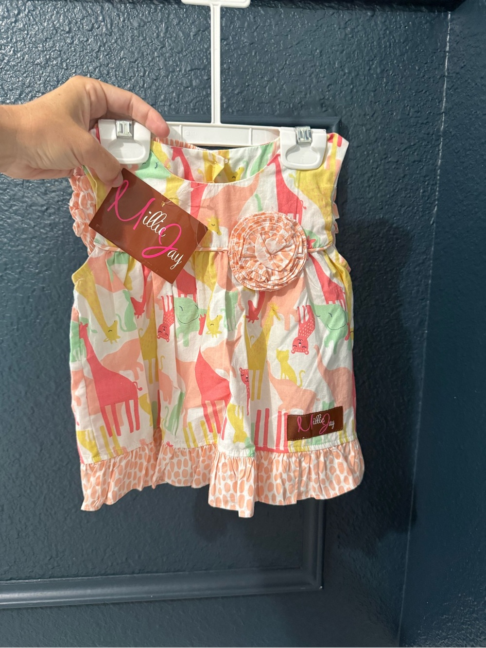 Lillie Jay Girls' Pastel Giraffe Print Matching Set - Multi
